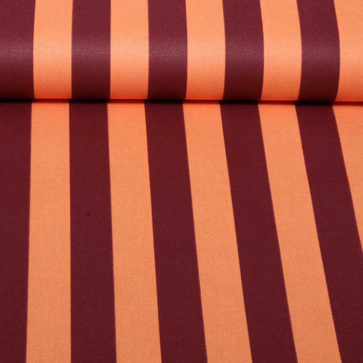 Baumwoll-Canvas Digitaldruck Streifen Orange Bordeaux