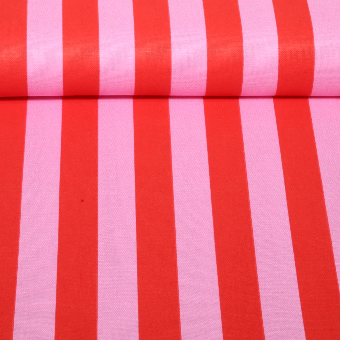 Baumwoll-Canvas Digitaldruck Streifen Rot Rosa