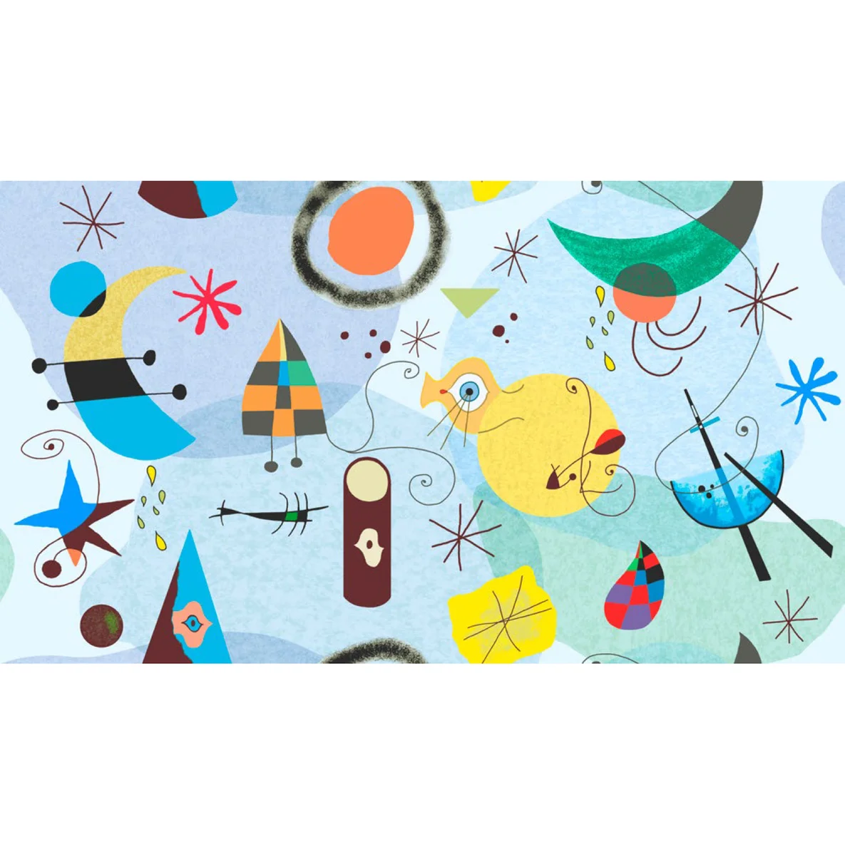 Baumwoll-Canvas Hugo & Hilda Abstrakte Formen
