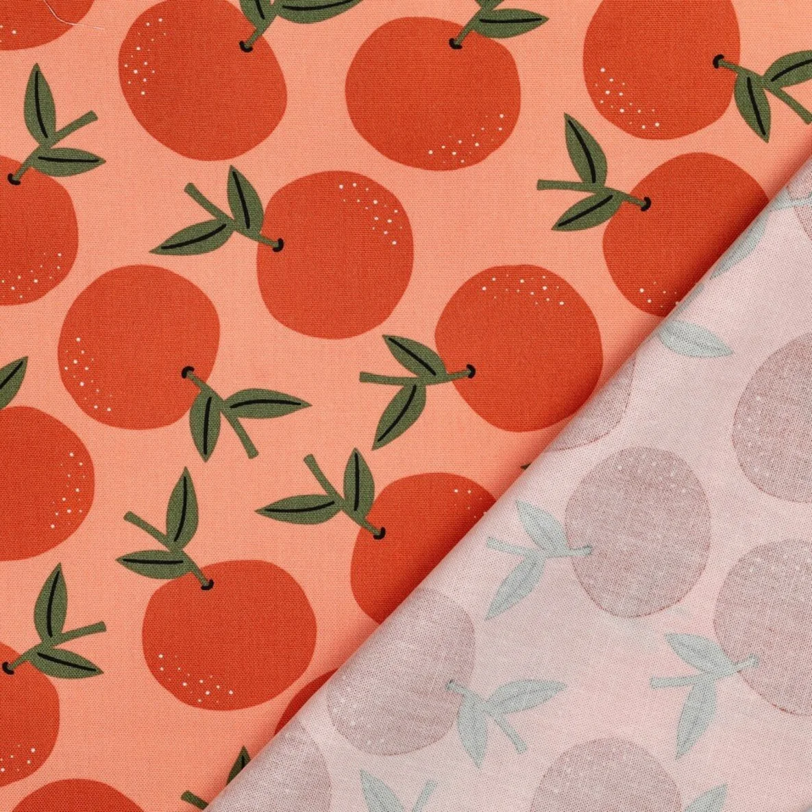 Baumwoll-Canvas Orangen Pfirsich