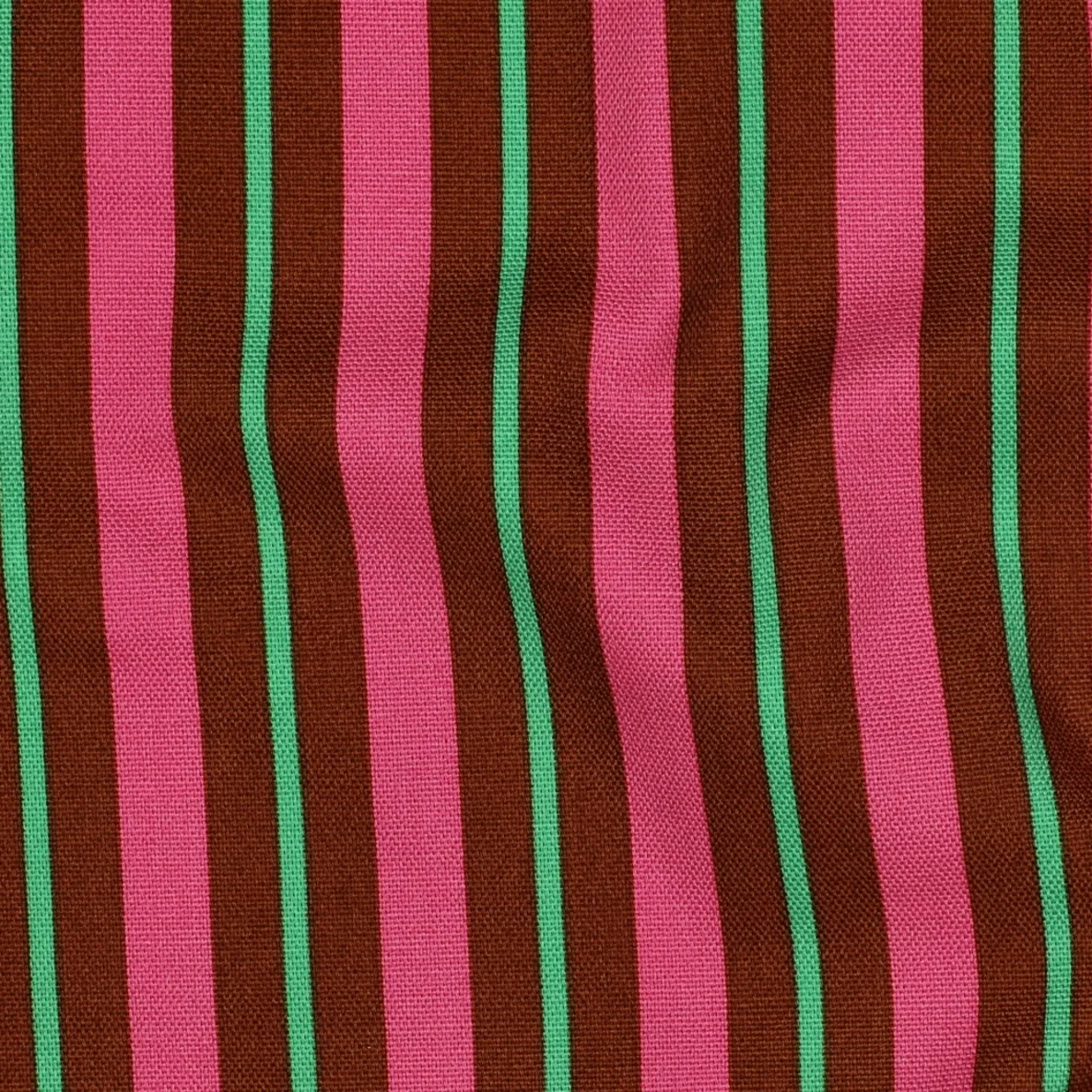 Baumwoll-Canvas Streifen Karamell Pink