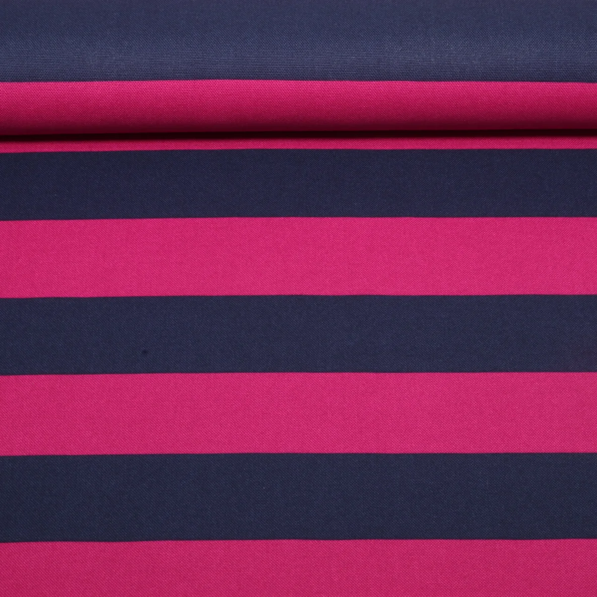 Baumwoll Canvas Streifen Navy Beere