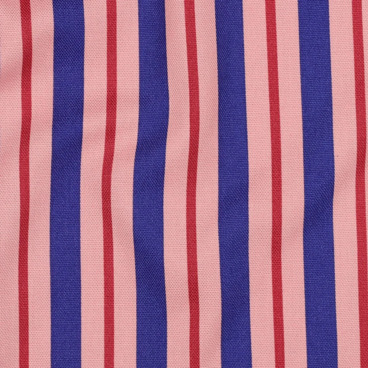 Baumwoll-Canvas Streifen Rosa Blau
