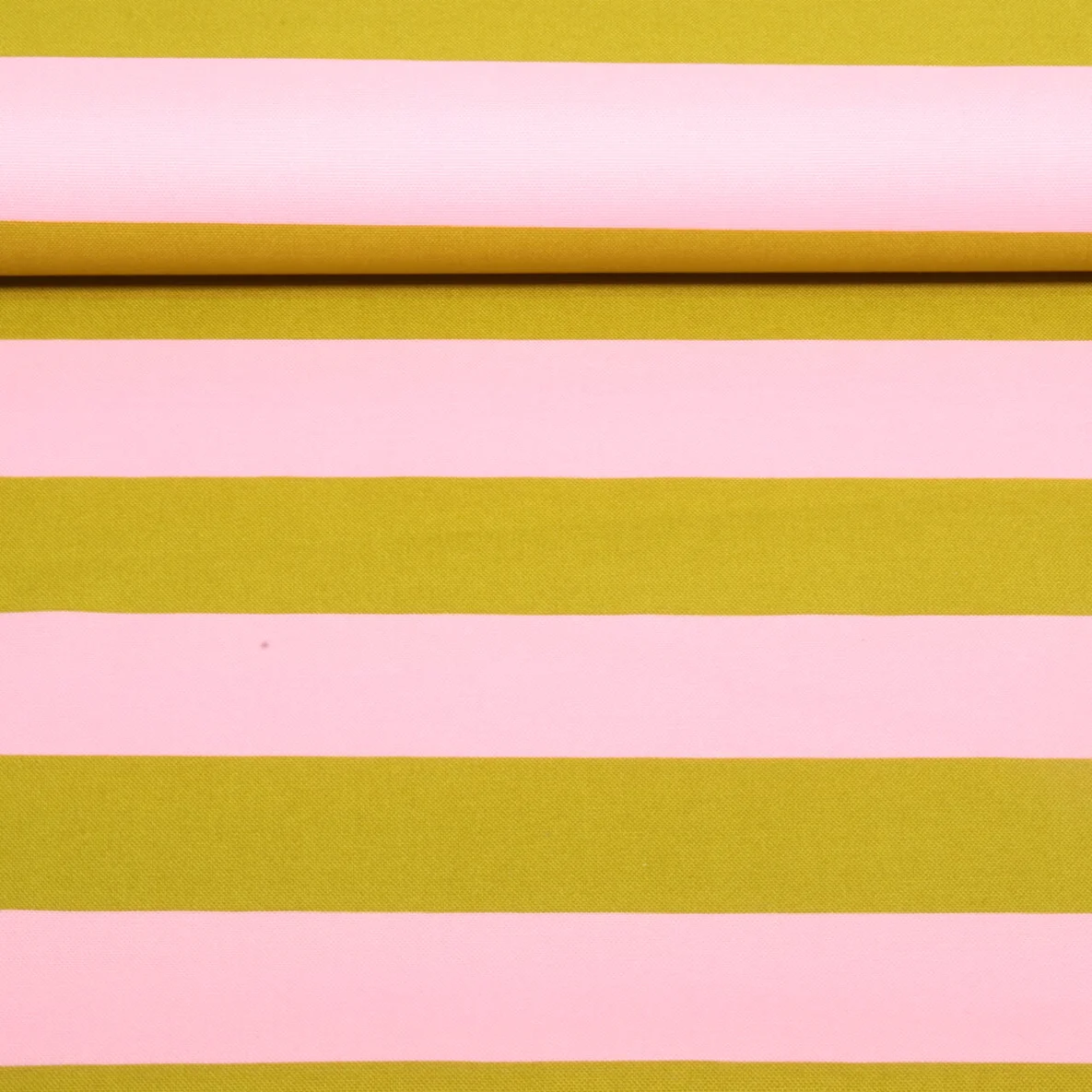 Baumwoll Canvas Streifen Rosa Grün