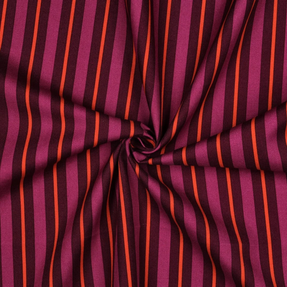 Baumwoll-Canvas Streifen Violett Beere