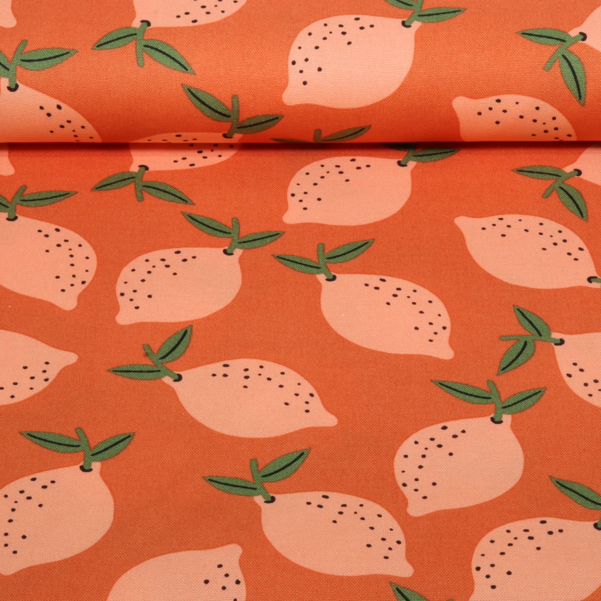 Baumwoll-Canvas Zitronen Orange