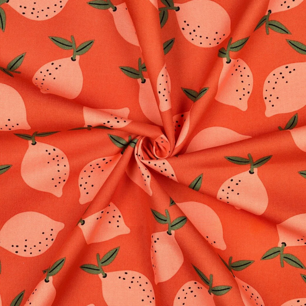 Baumwoll-Canvas Zitronen Orange