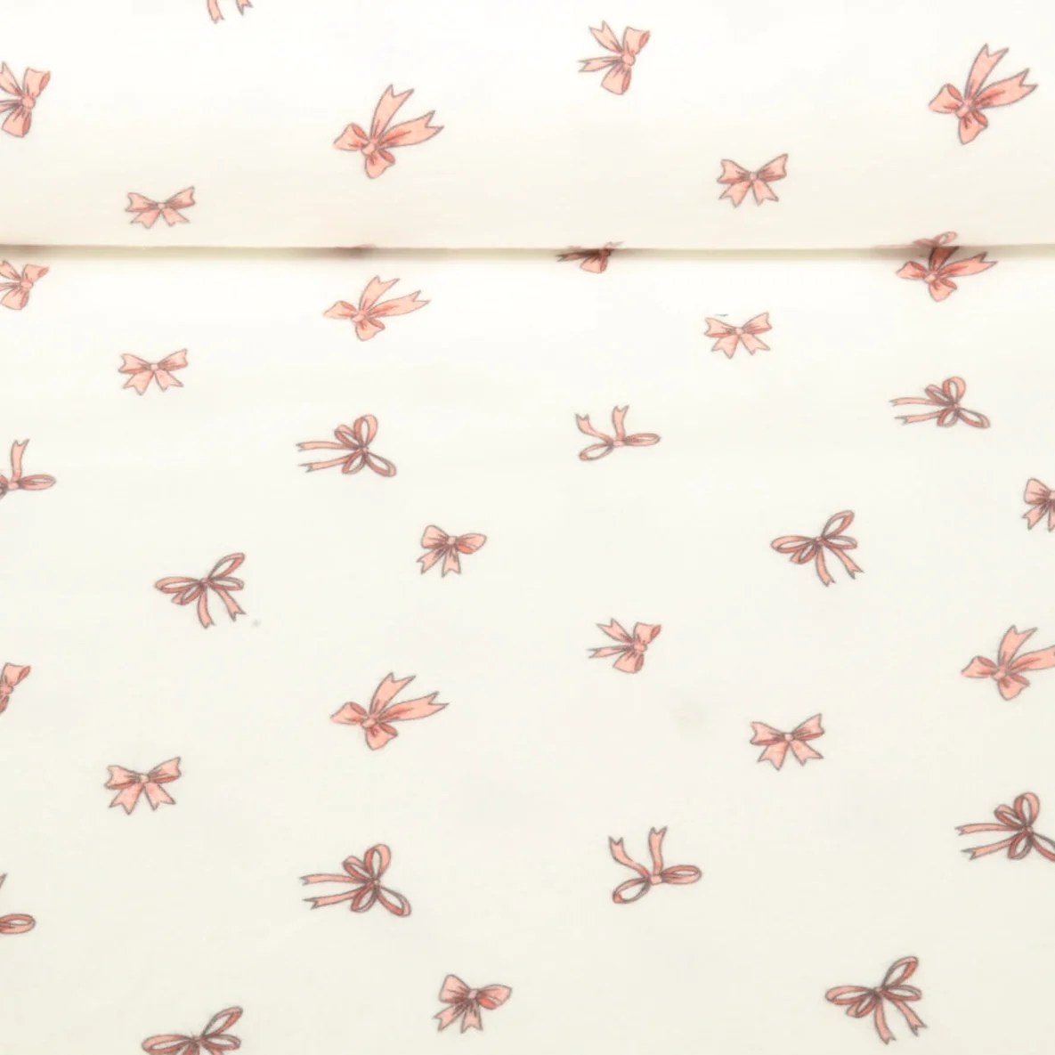 Baumwoll Flanell Digitaldruck Schleifen Ecru