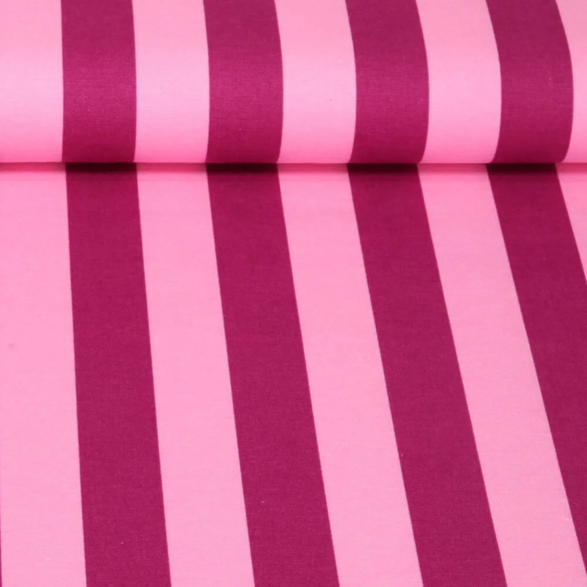 Baumwoll Flanell Gestreift Beere Rosa