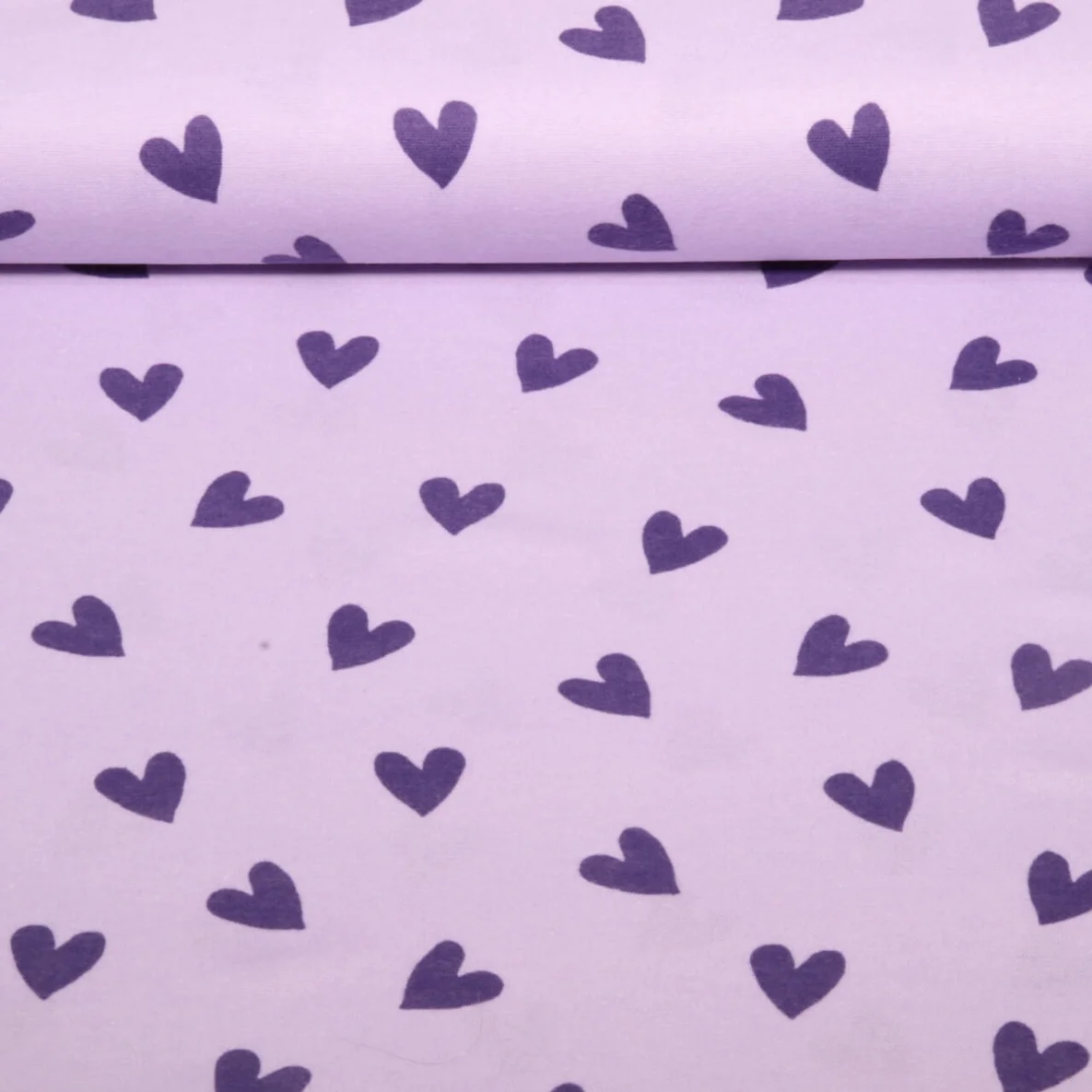 Baumwoll Flanell Herzen Flieder