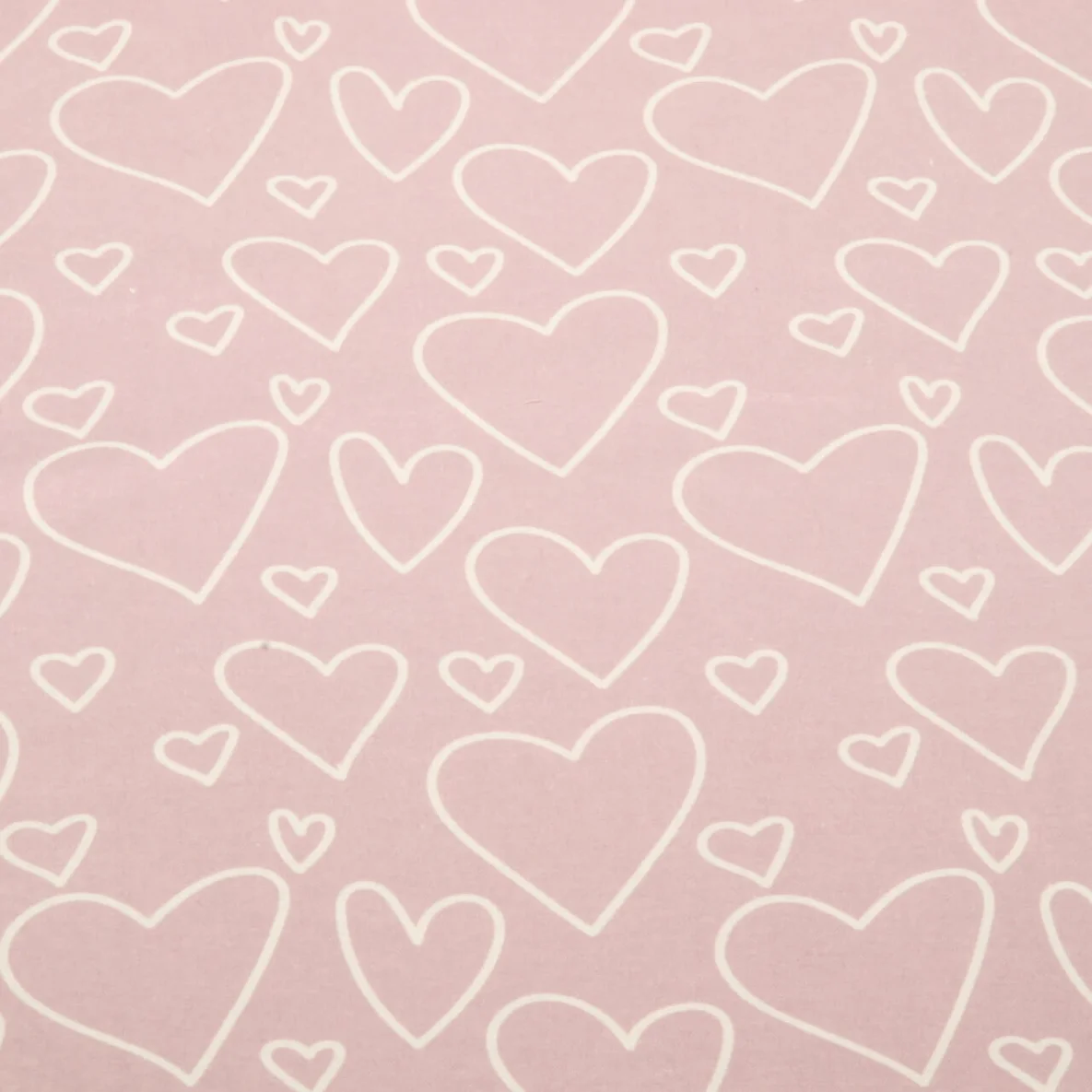 Baumwoll Flanell Herzen Rosa