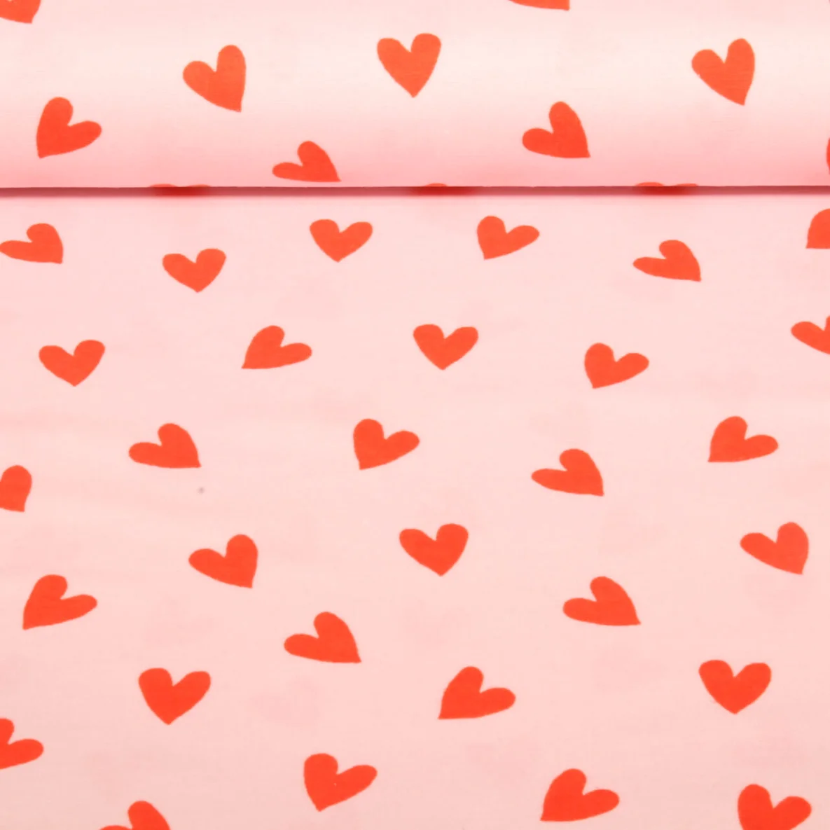 Baumwoll Flanell Herzen Rosa