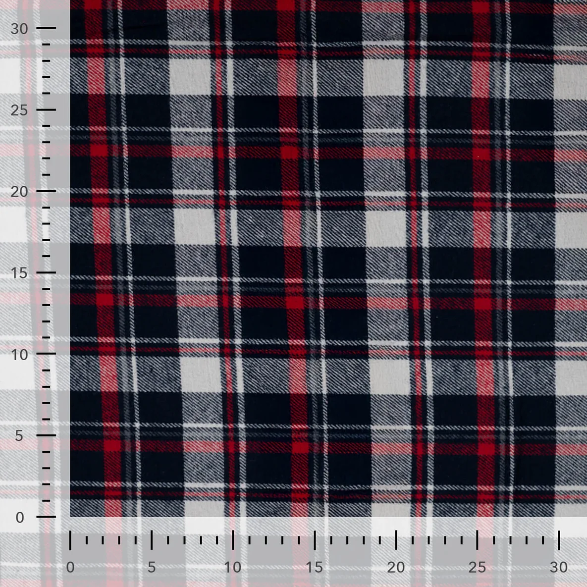 Baumwoll Flanell Holzfällerkaro Navy Rot