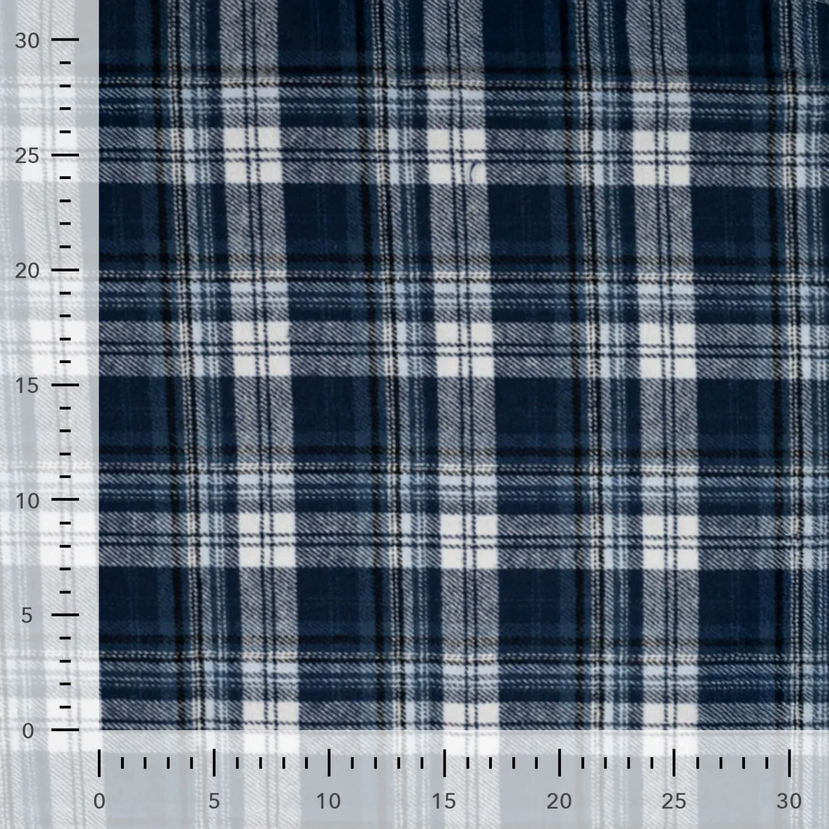 Baumwoll Flanell Holzfällerkaro Navy Weiß