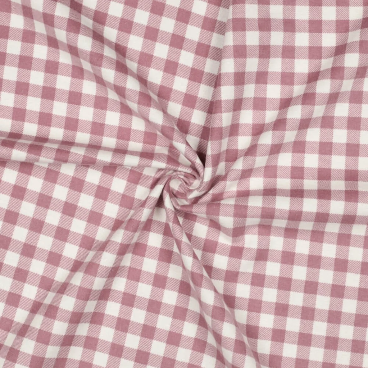 Baumwoll Flanell Kariert Ecru Mauve