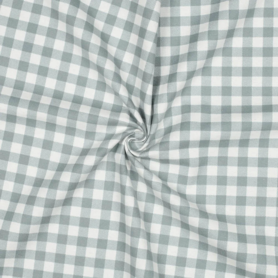 Baumwoll Flanell Kariert Ecru Salbeigrün