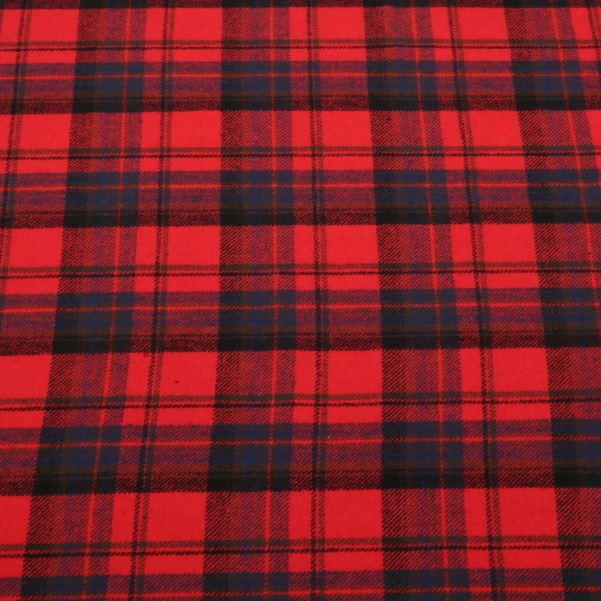 Baumwoll Flanell Kariert Rot