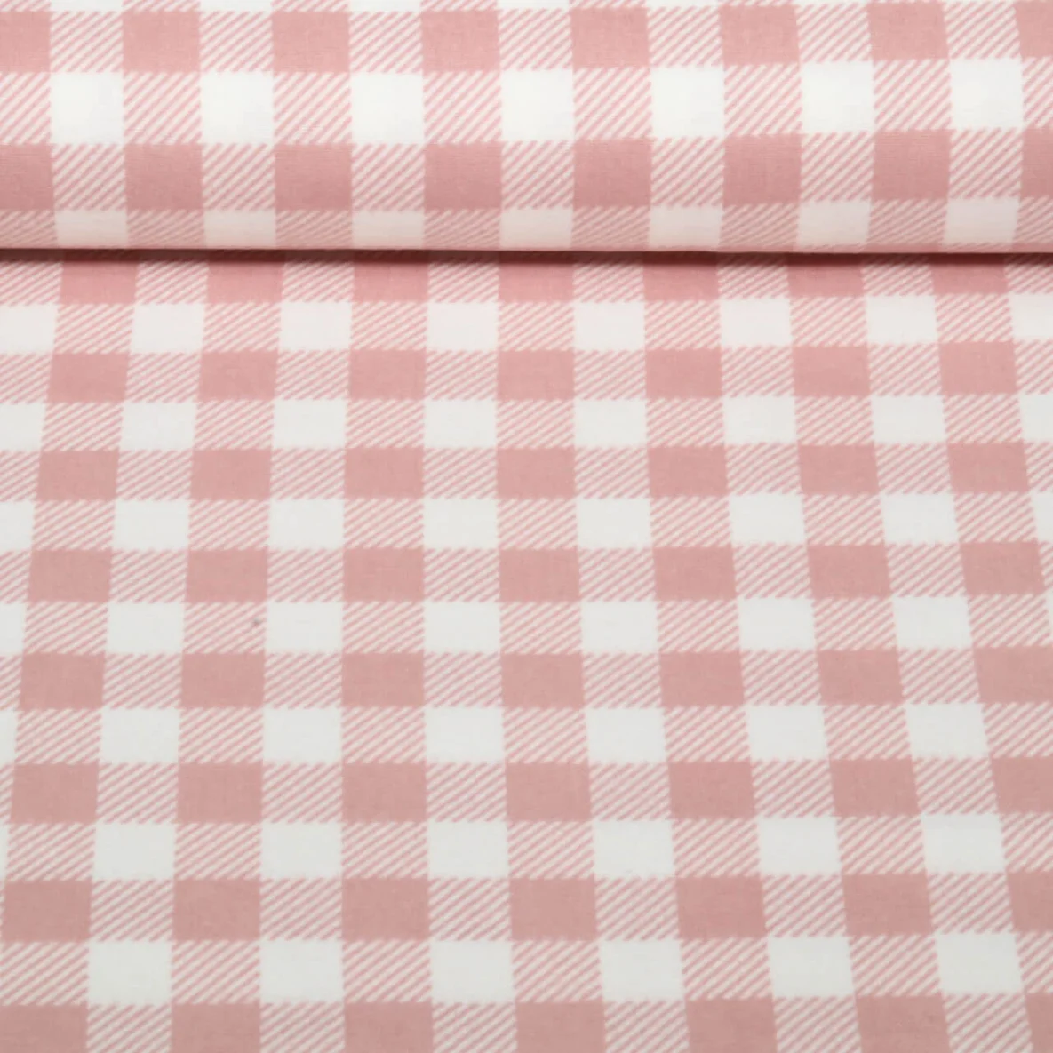 Baumwoll Flanell Karo Rosa
