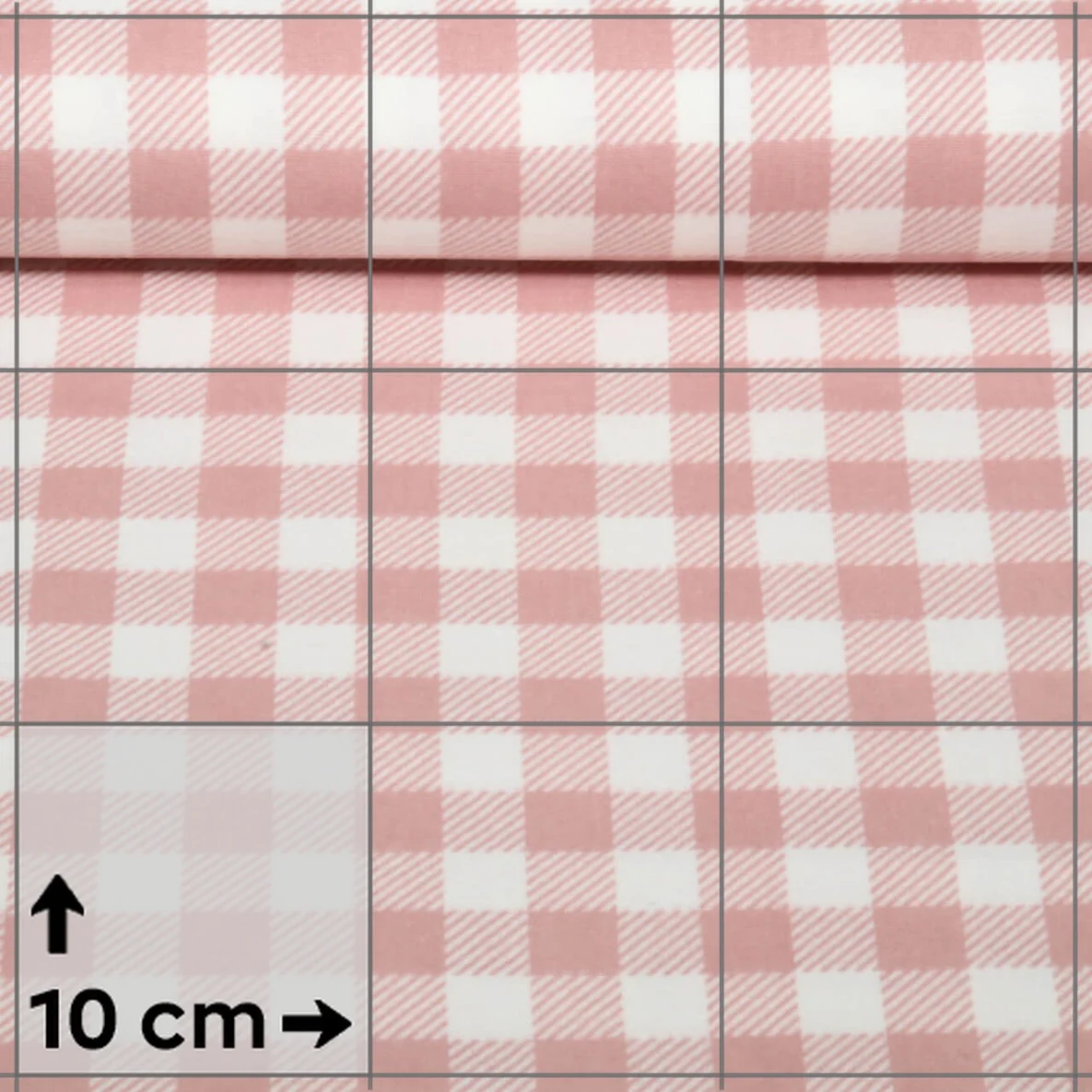 Baumwoll Flanell Karo Rosa