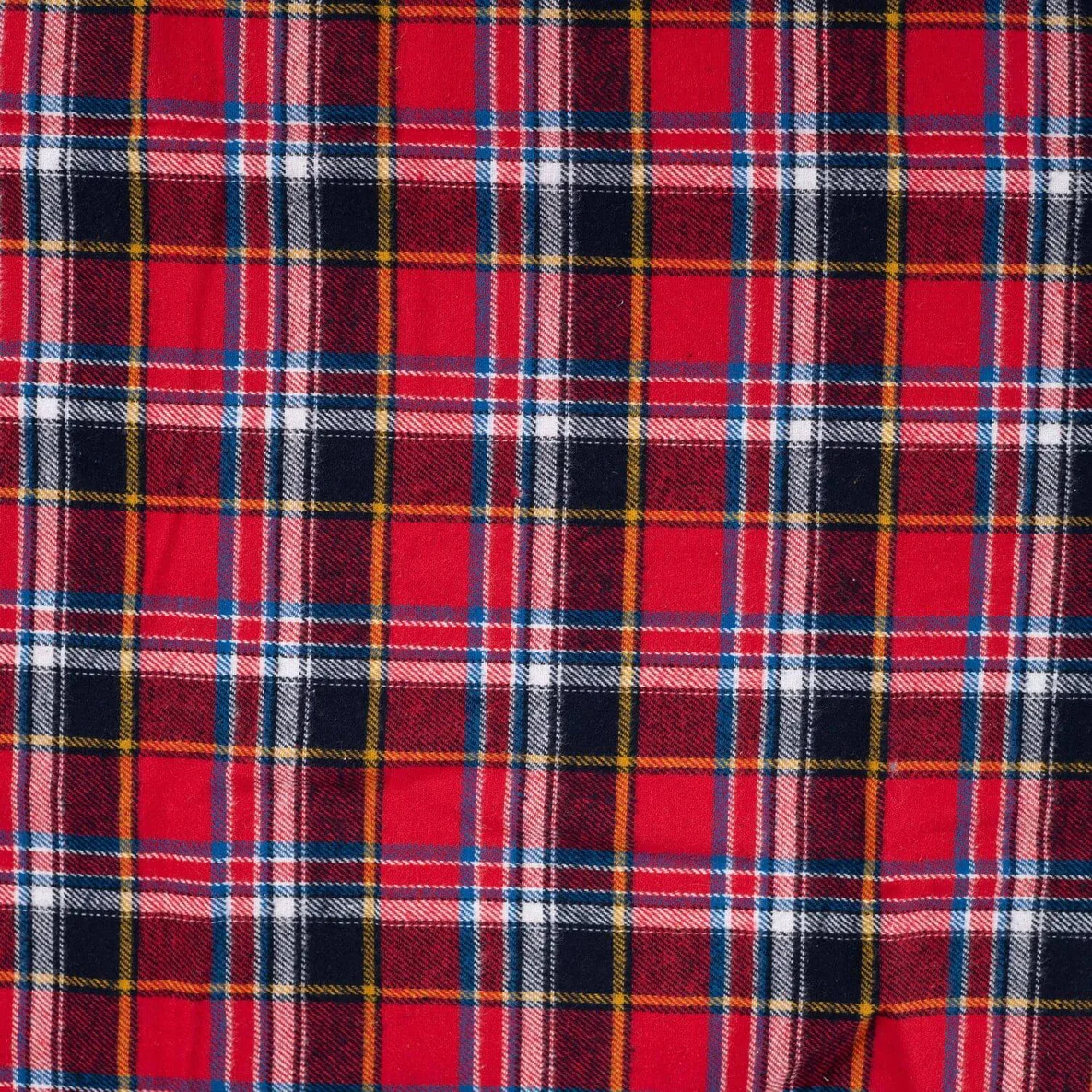 Baumwoll Flanell Karo Rot 