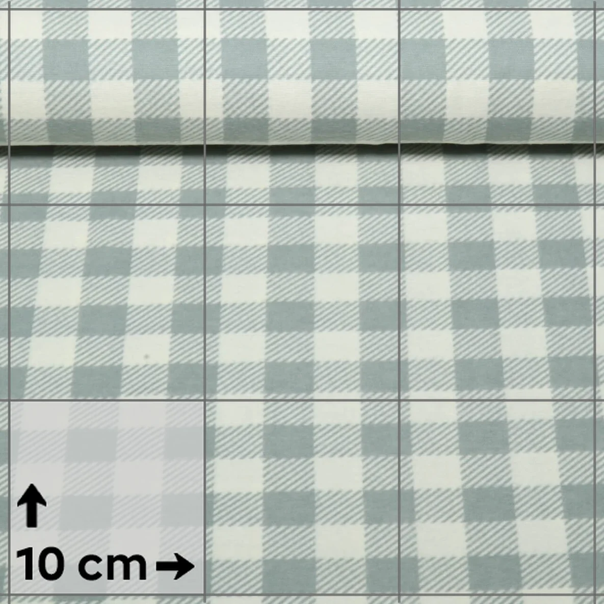 Baumwoll Flanell Karo Salbeigrün