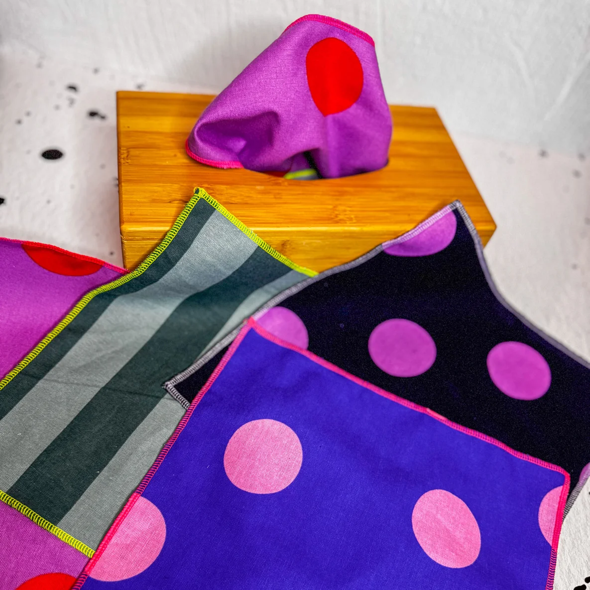 Baumwoll Flanell Punkte Hortensie