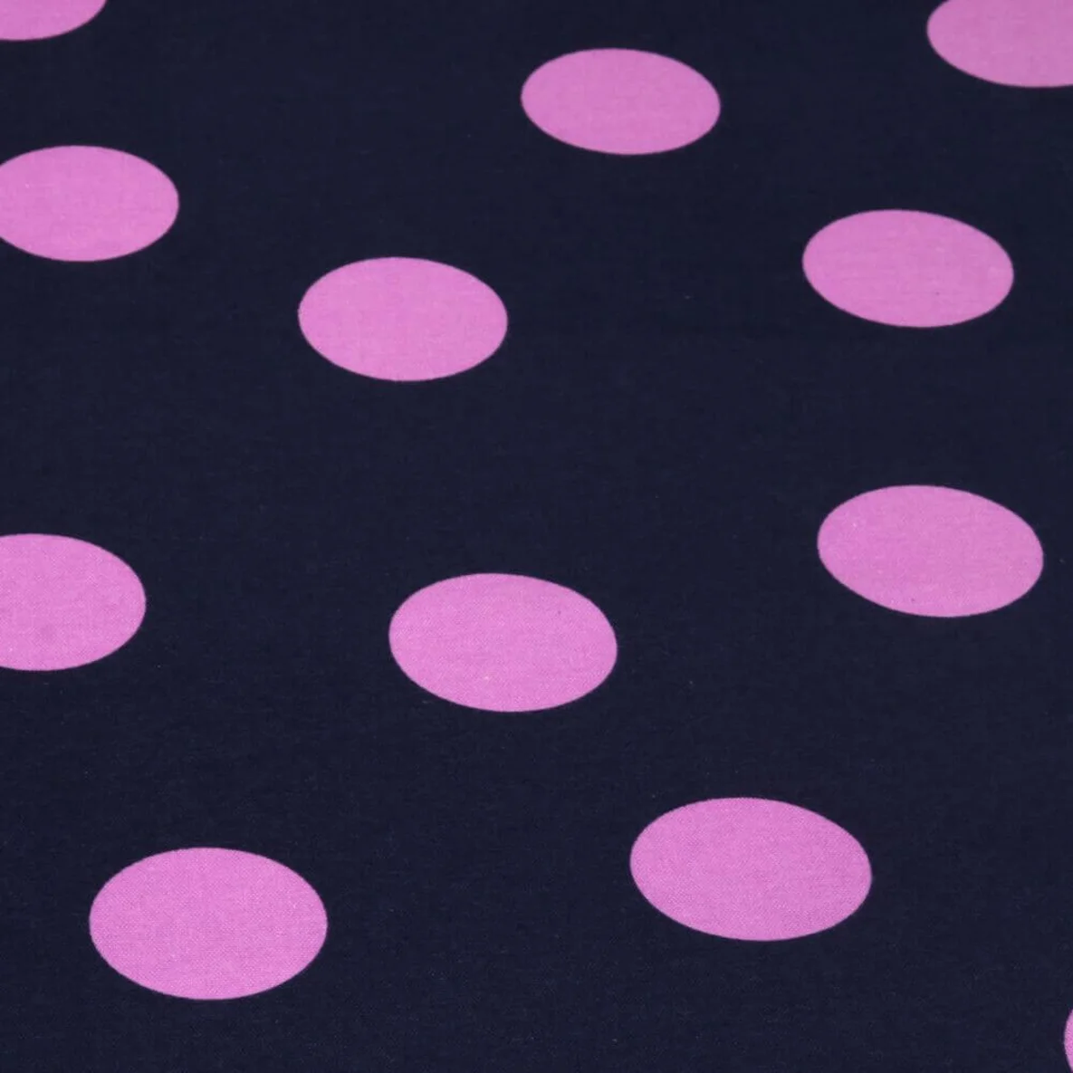 Baumwoll Flanell Punkte Navy