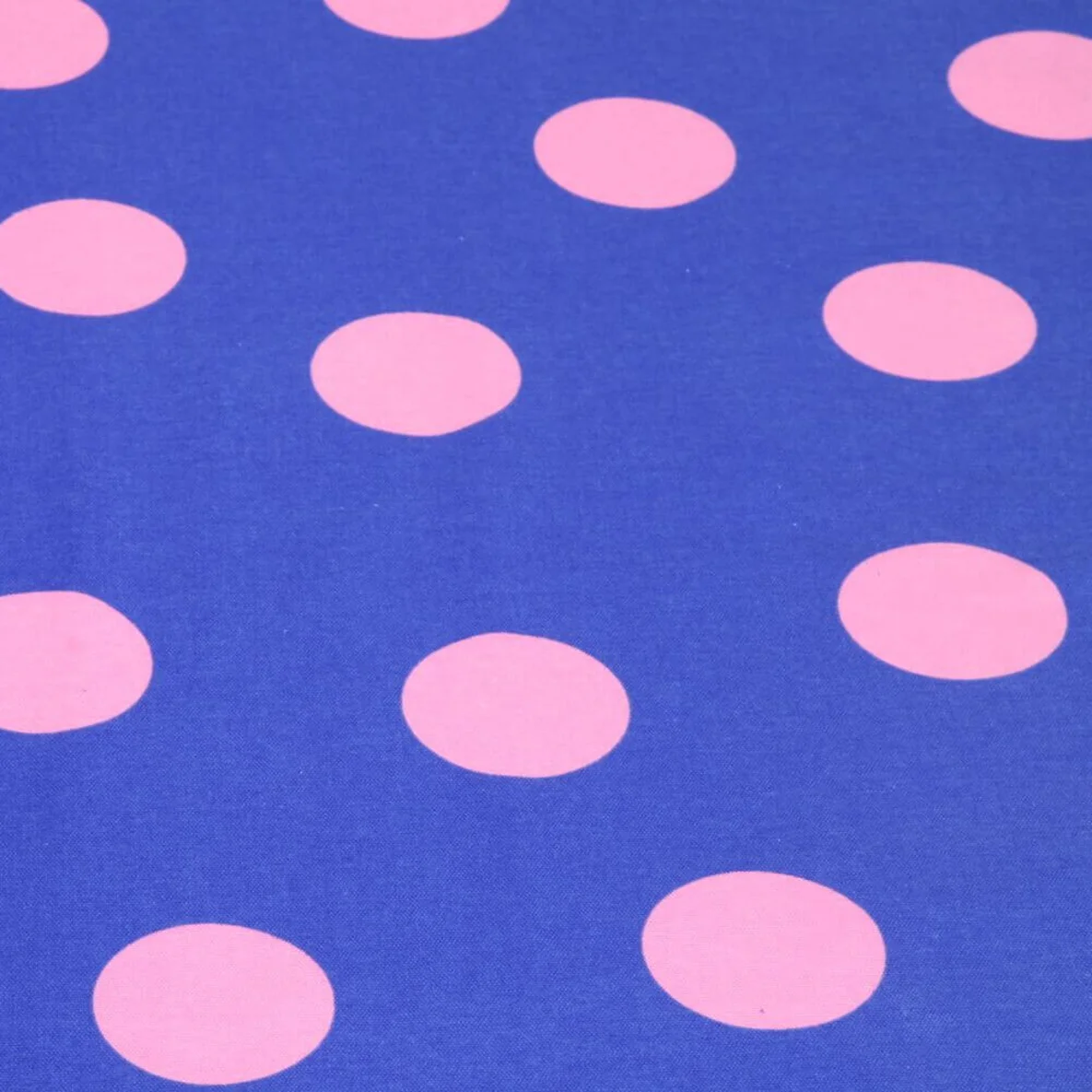 Baumwoll Flanell Punkte Royalblau