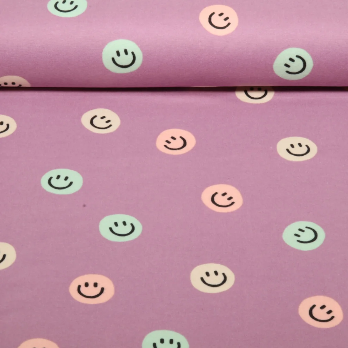 Baumwoll Flanell Smileys Altrosa