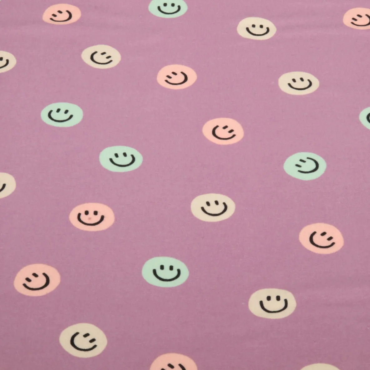 Baumwoll Flanell Smileys Altrosa