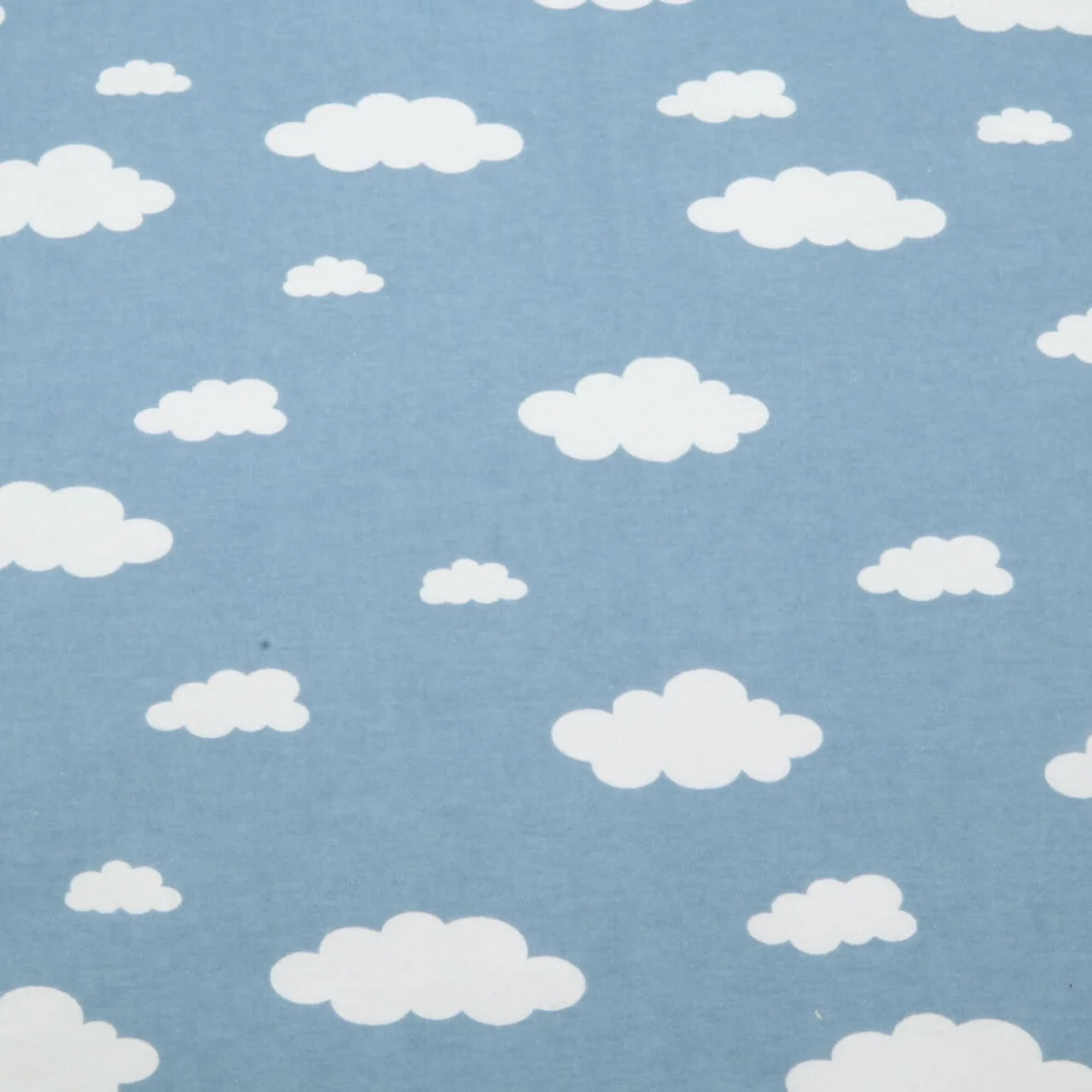 Baumwoll Flanell Wolken Blau