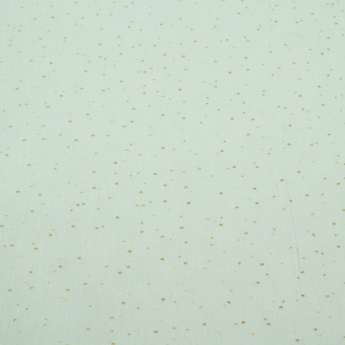 Baumwoll Musselin - Double Gauze Goldpunkte Mint