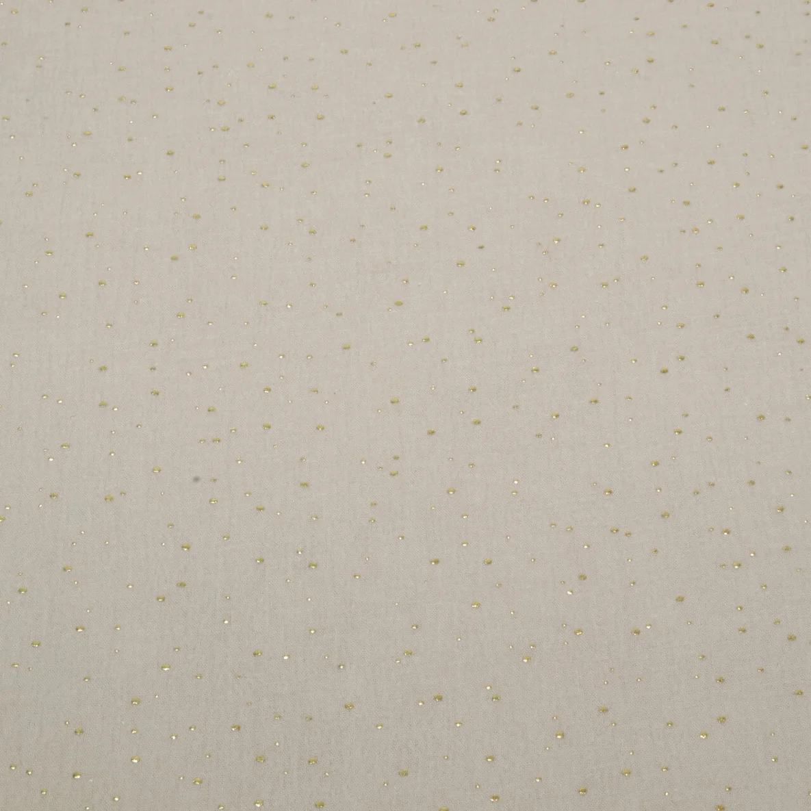 Baumwoll Musselin - Double Gauze Goldpunkte Sand