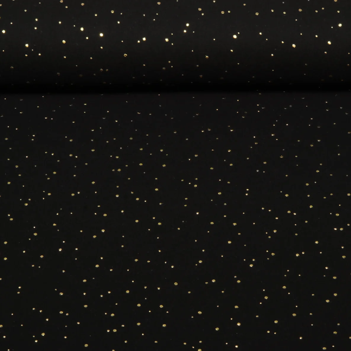 Baumwoll Musselin - Double Gauze Goldpunkte Schwarz