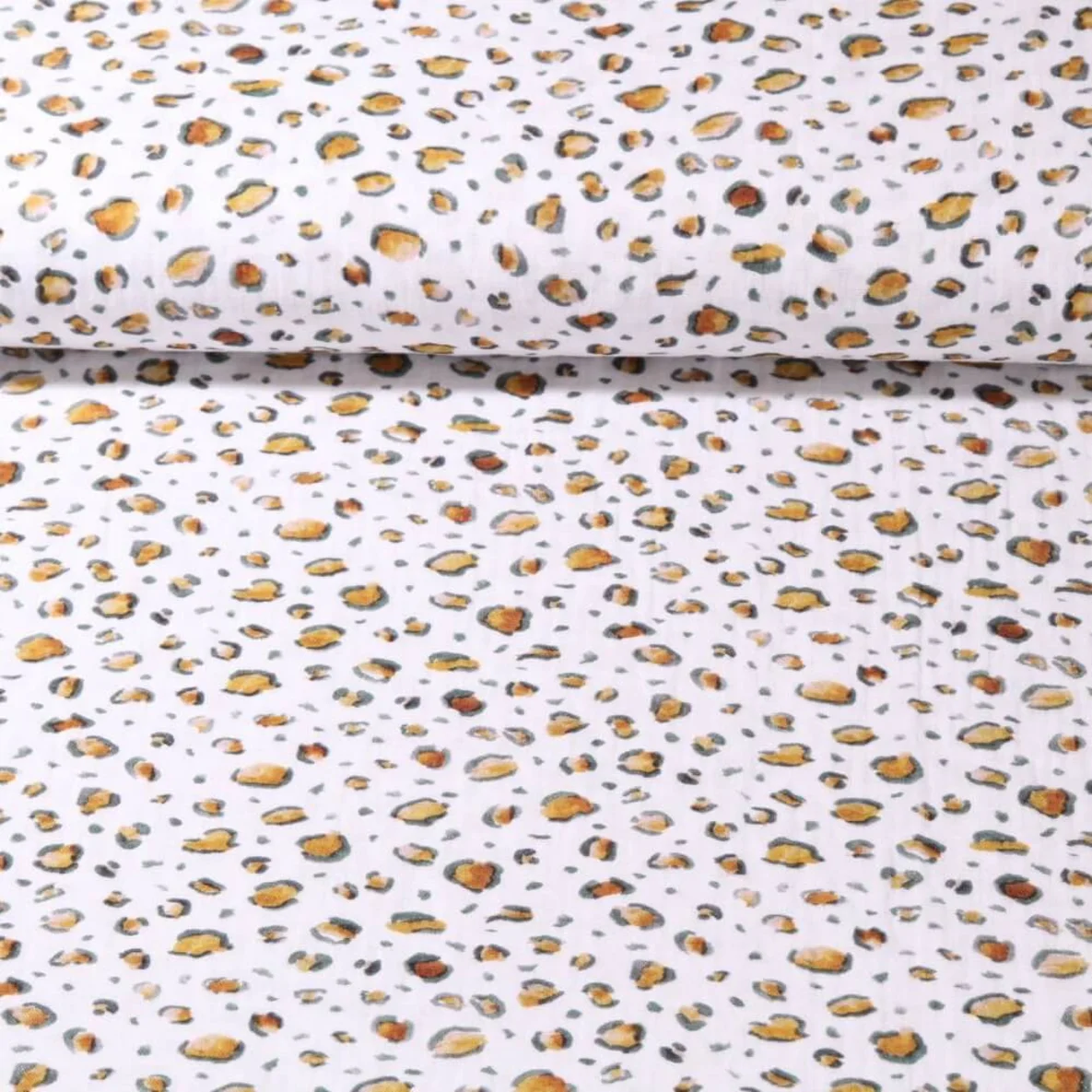 Baumwoll Musselin Leo Weiß