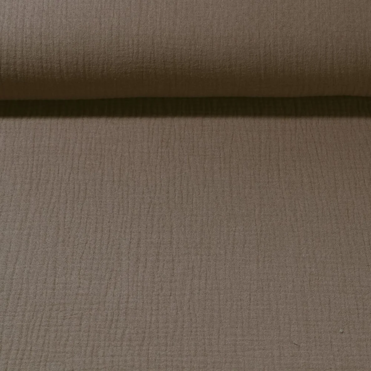 Baumwoll Musselin "Olivia" Taupe Braun