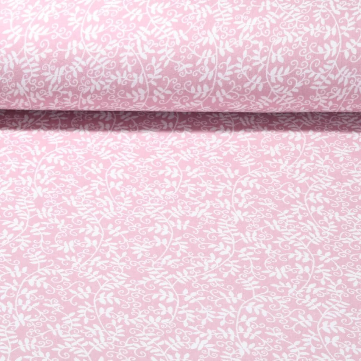 Baumwoll Musselin Ranken Rosa