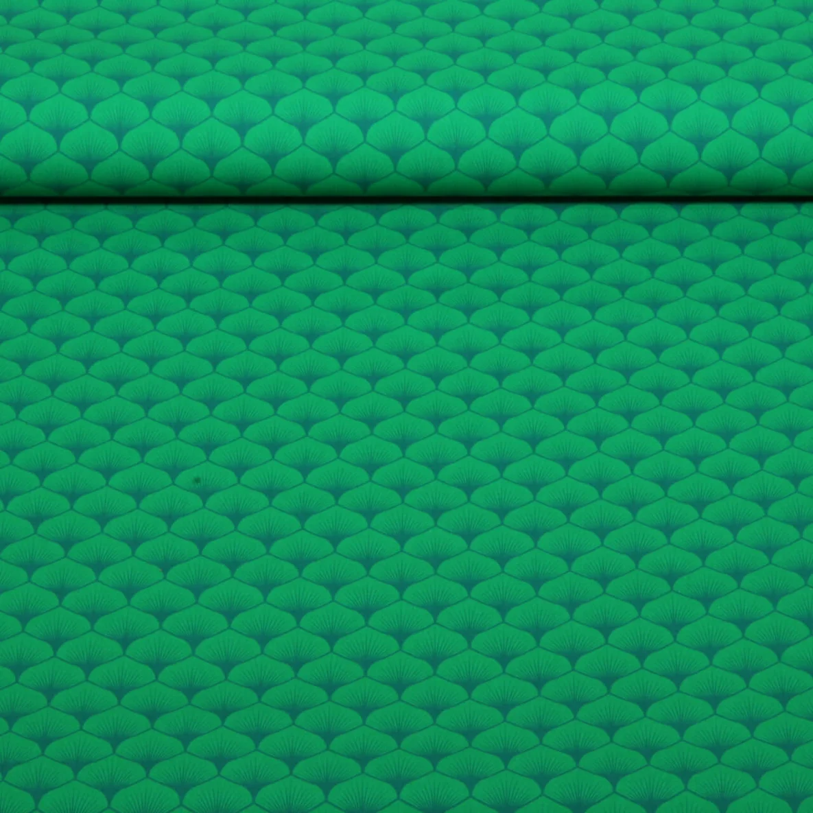 Baumwoll-Popeline Blätter Grasgrün