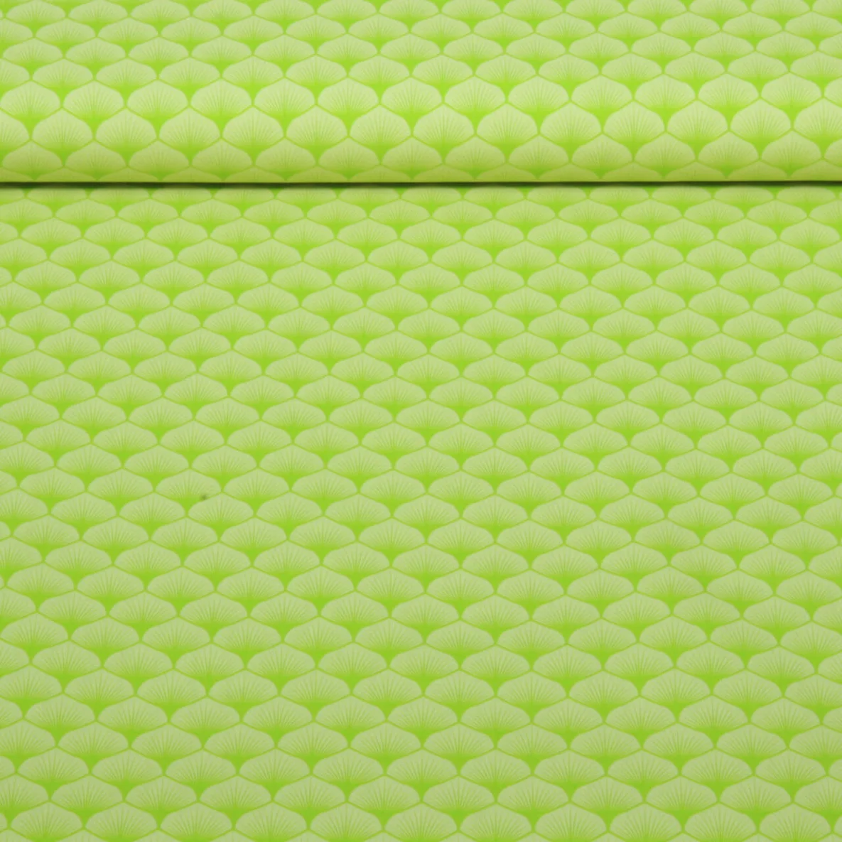 Baumwoll-Popeline Blätter Lime