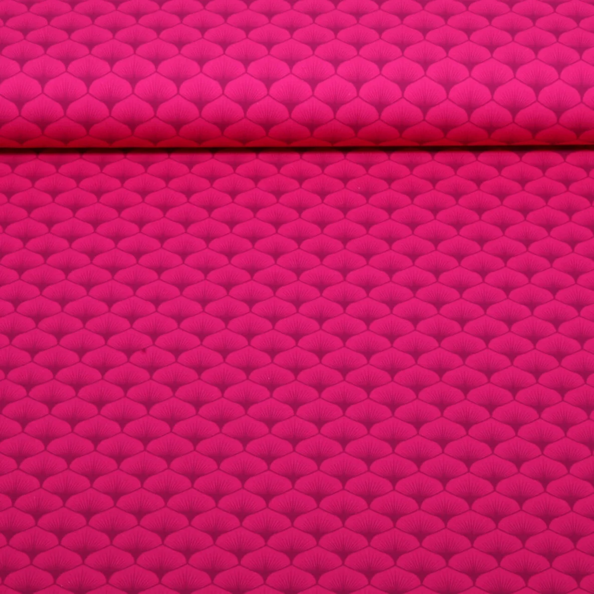 Baumwoll-Popeline Blätter Pink