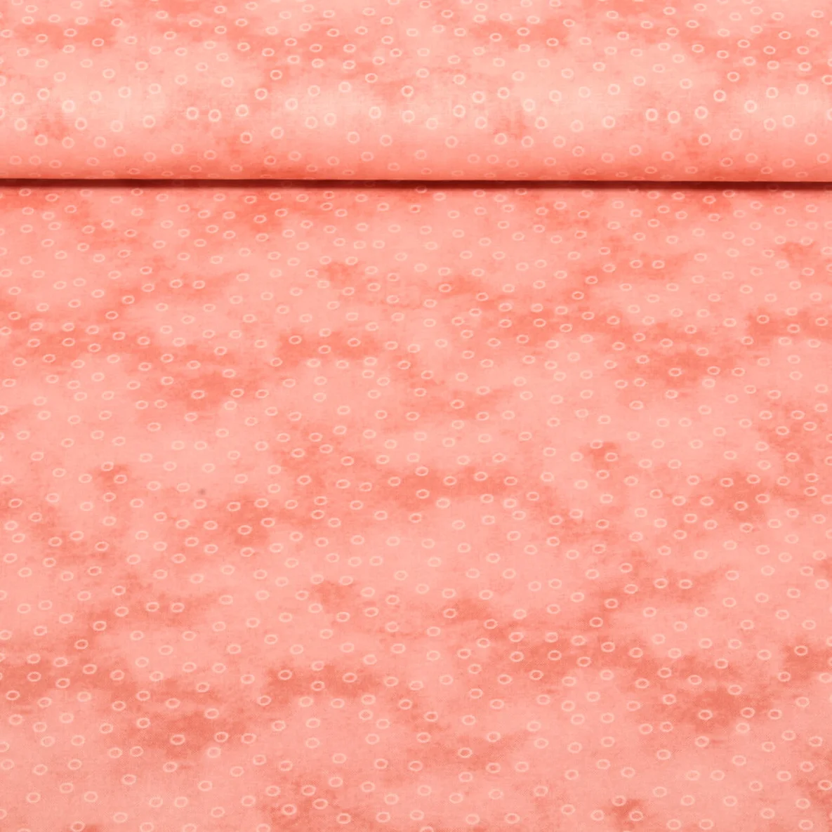 Baumwoll Popeline Kleine Kreise Altrosa