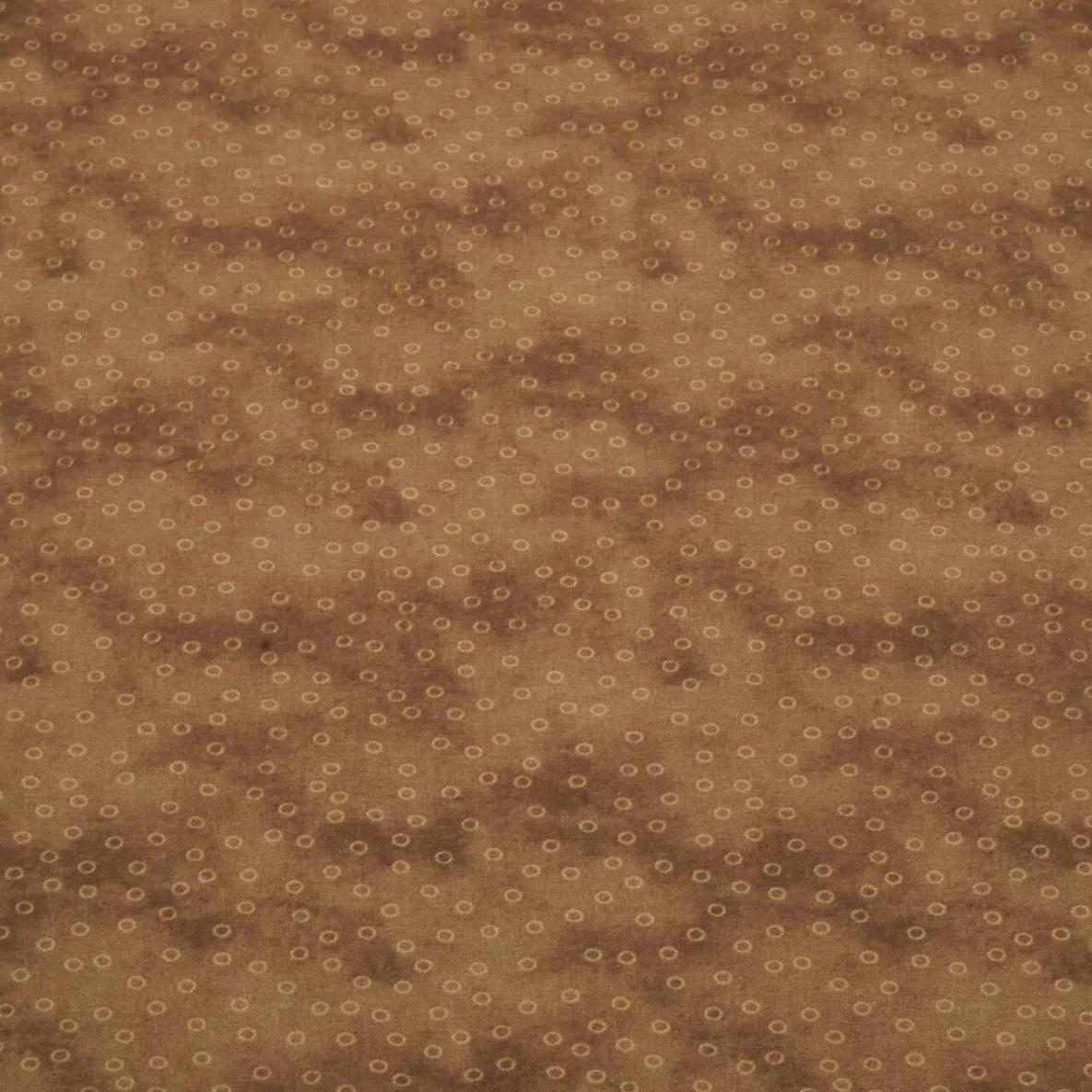 Baumwoll Popeline Kleine Kreise Braun
