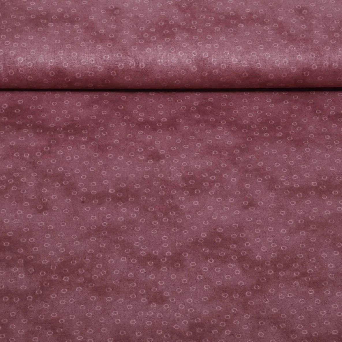 Baumwoll Popeline Kleine Kreise Brombeere