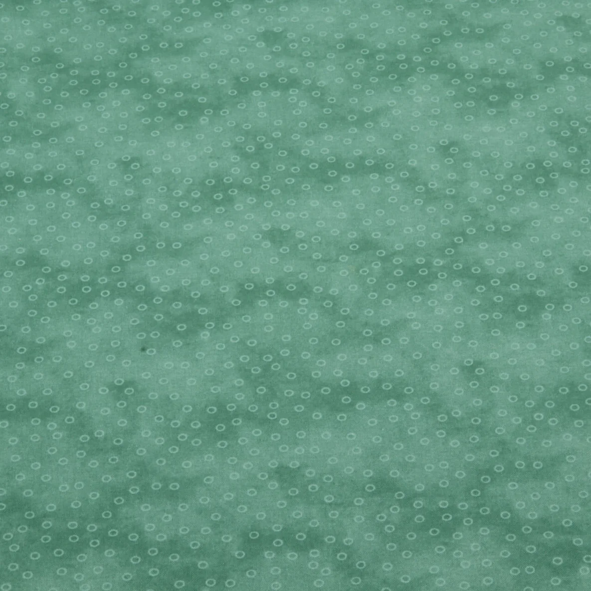 Baumwoll Popeline Kleine Kreise Dunkelmint