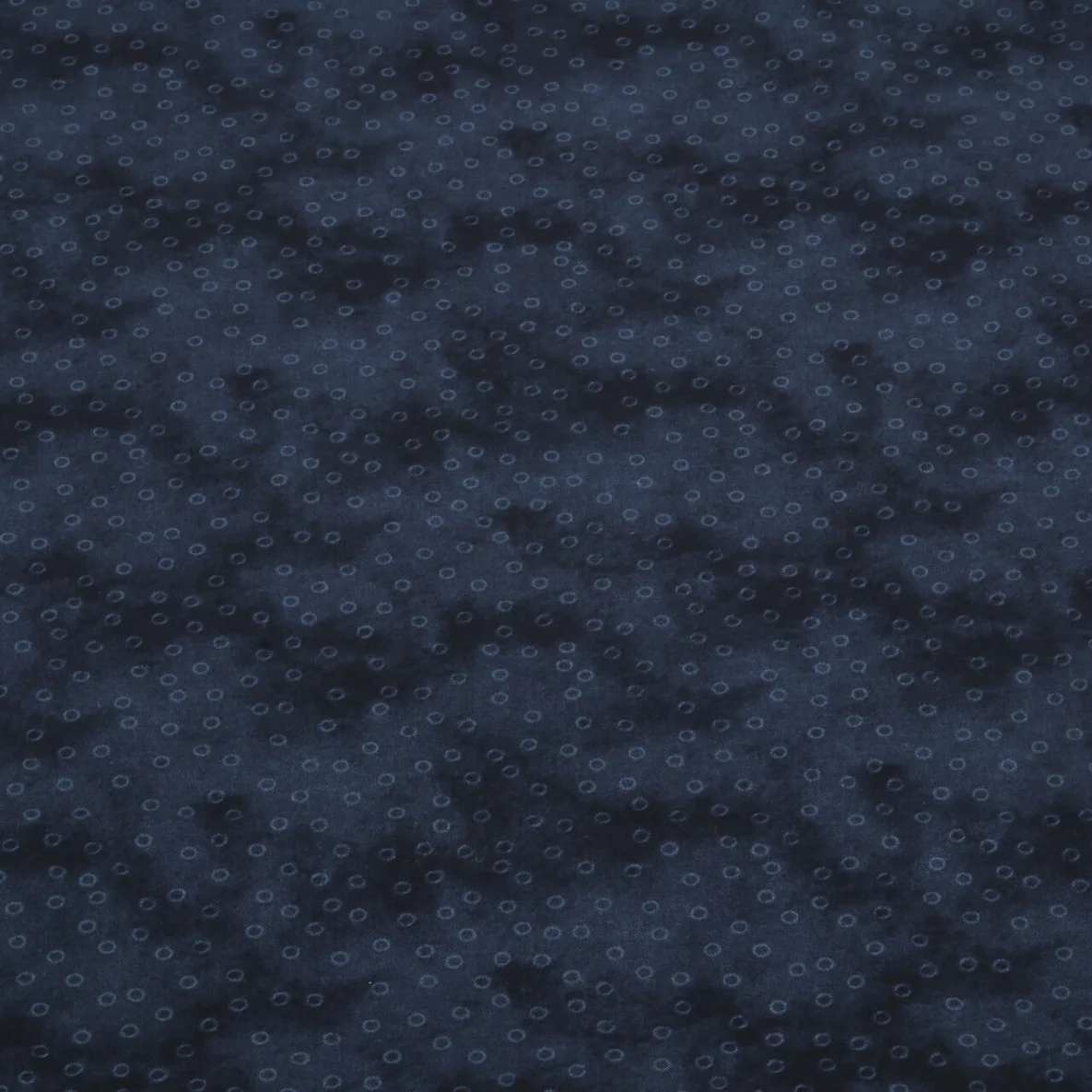 Baumwoll Popeline Kleine Kreise Marine