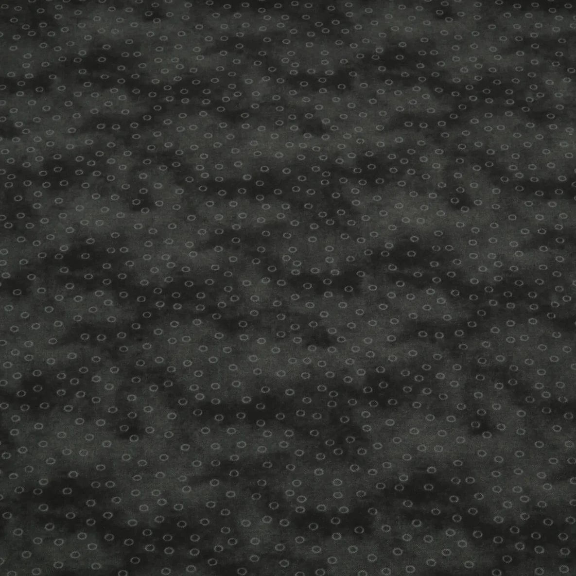 Baumwoll Popeline Kleine Kreise Schwarz