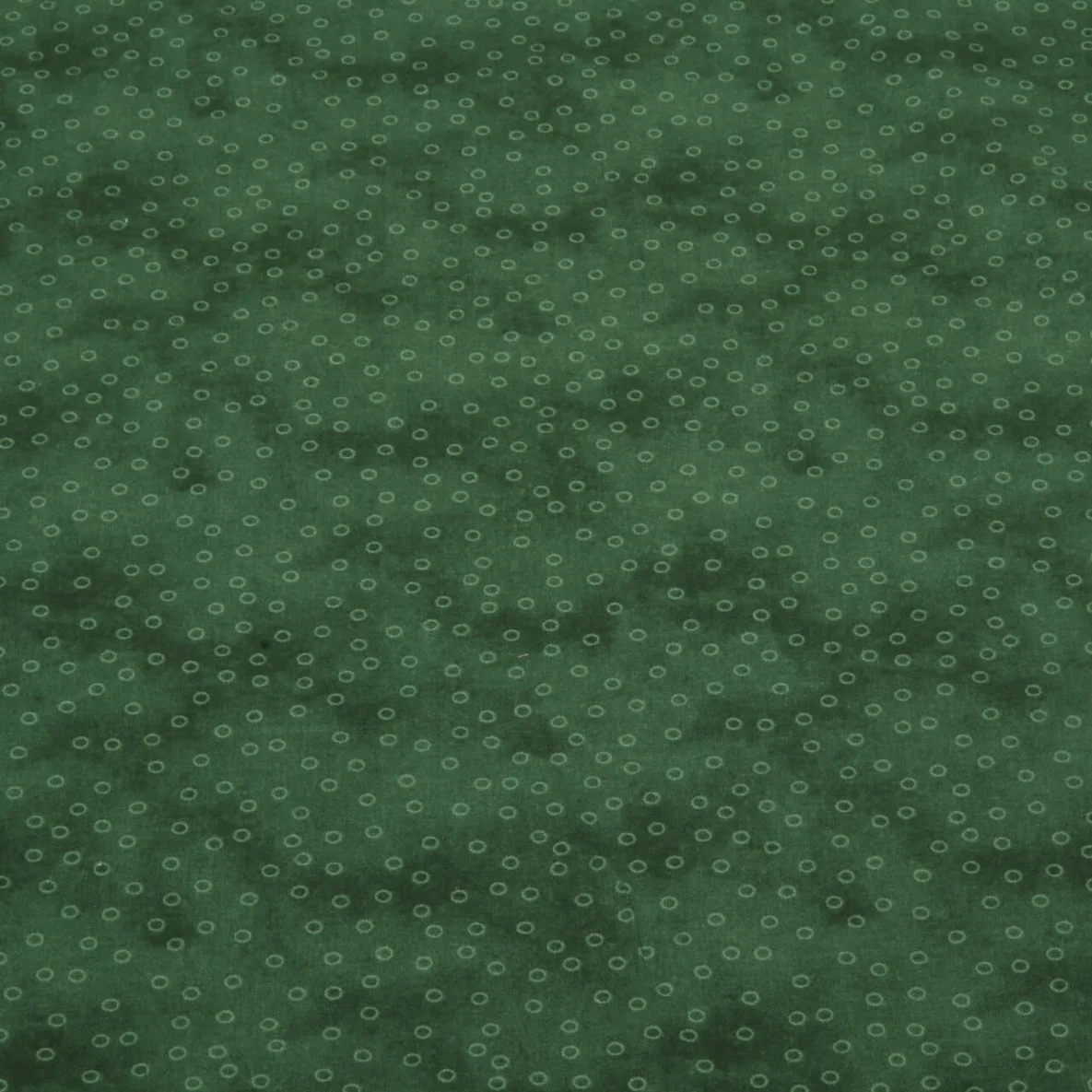 Baumwoll Popeline Kleine Kreise Tannengrün