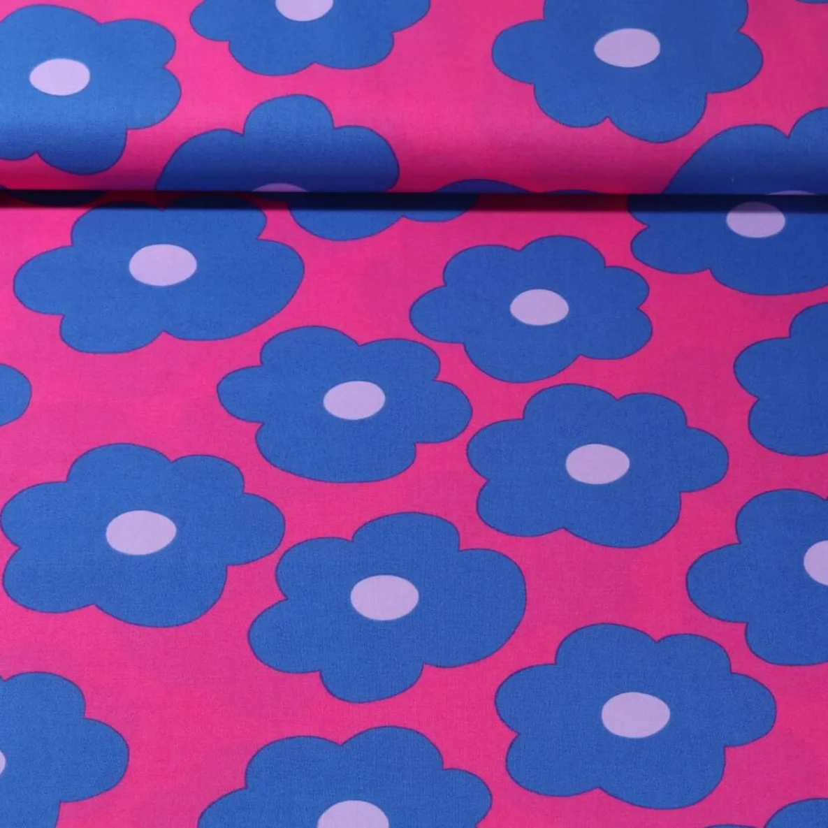 Baumwoll-Popeline - Nerida Hansen Big Flower Pink