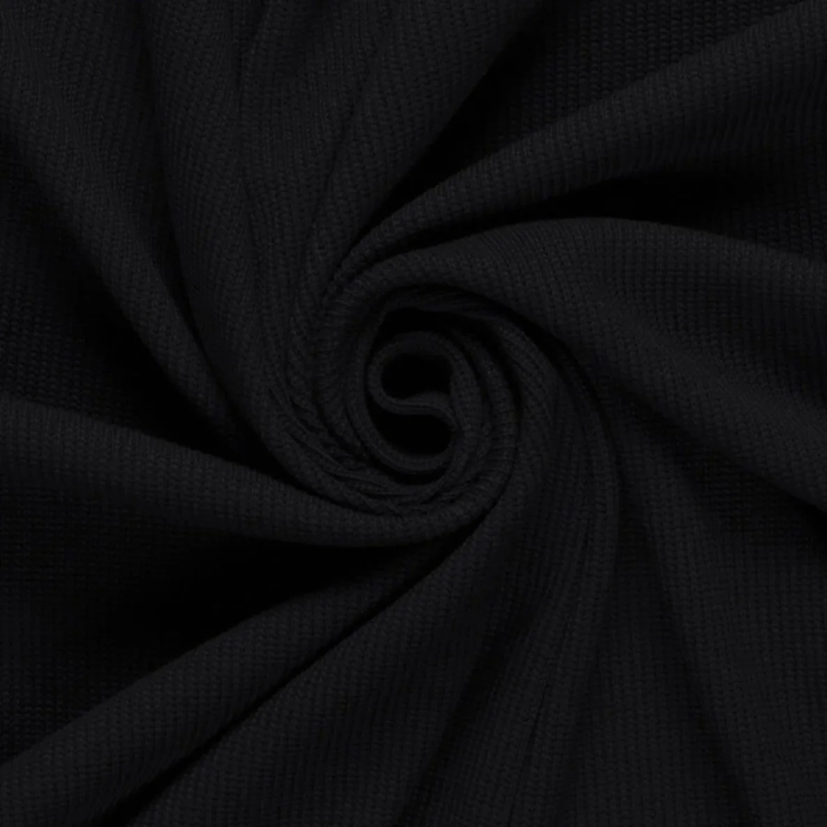 Baumwoll-Stricksweat Schwarz