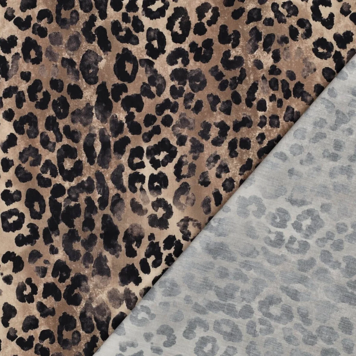 Baumwoll-Viskose Digitaldruck Leo Sand